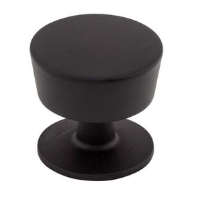 Top Knobs Essex 1-3/16 Inch Mushroom Cabinet Knob, Flat Black